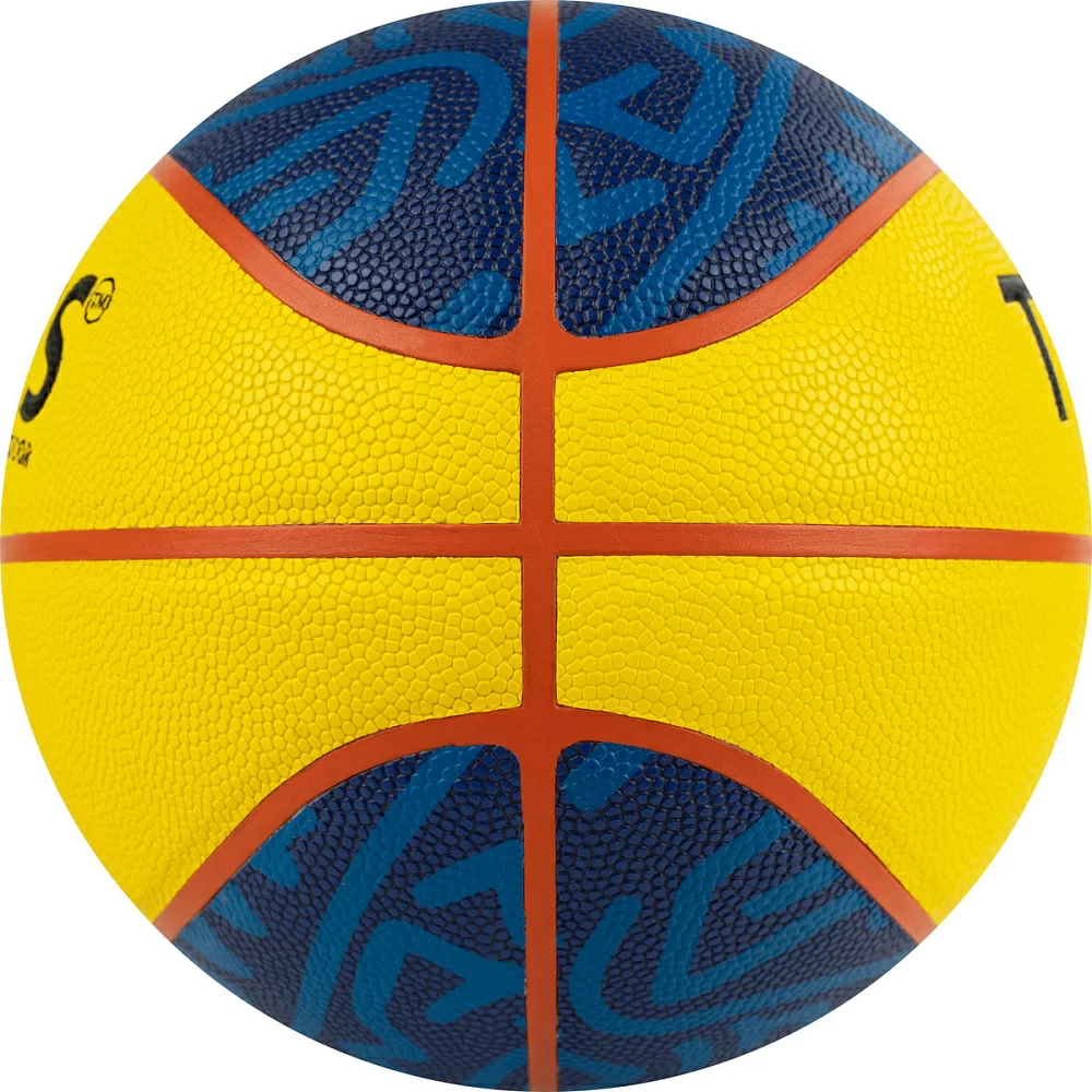 Реальное фото Мяч баскетбольный Torres 3х3 Outdoor размер №6 ПУ желто-синий B322346 от магазина СпортЕВ
