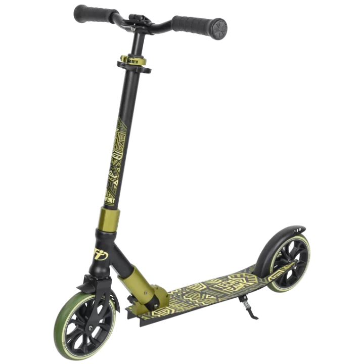 Самокат TechTeam Comfort 180R (2021) black/green Реальное фото Самокат TechTeam Comfort 180R (2021) black/green от магазина Спортев