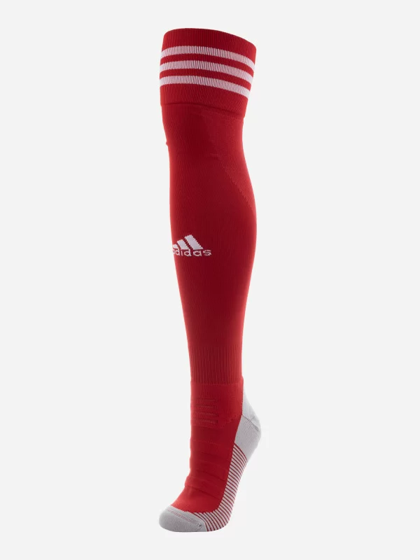 Реальное фото Гетры футбольные Adidas GameSocks красный/белый L27387 от магазина СпортЕВ
