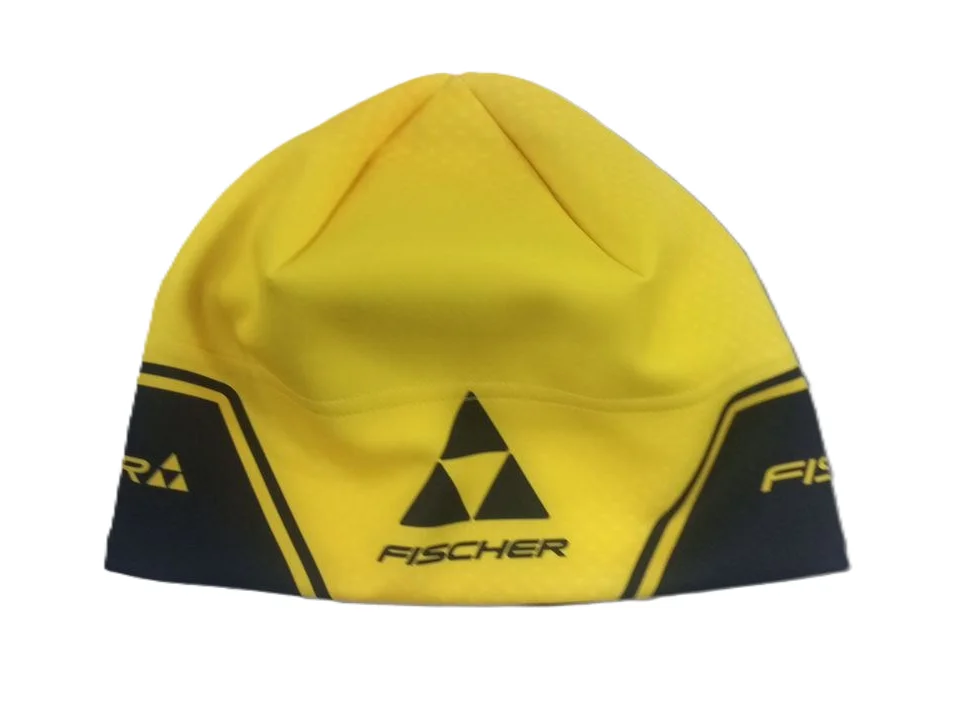Реальное фото Шапка гоночная с лого Fischer желтый от магазина Спортев