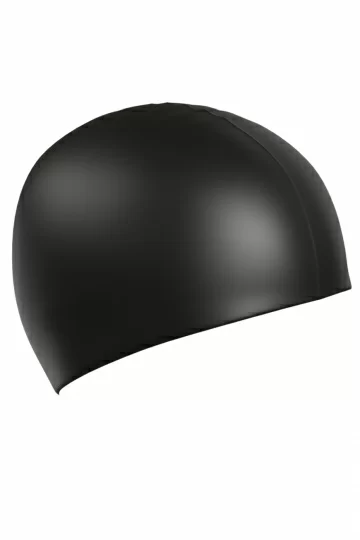 Реальное фото Шапочка для плавания Mad Wave Standard Silicone Cap черный 9973 0 01 от магазина Спортев