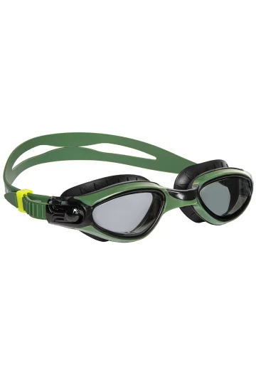 Реальное фото Очки для плавания Mad Wave Swim guard хаки M0424 17 0 23W от магазина Спортев