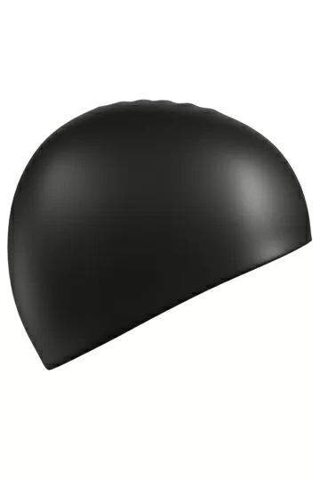 Реальное фото Шапочка для плавания Mad Wave Standard Silicone Cap черный 9973 0 01 от магазина Спортев