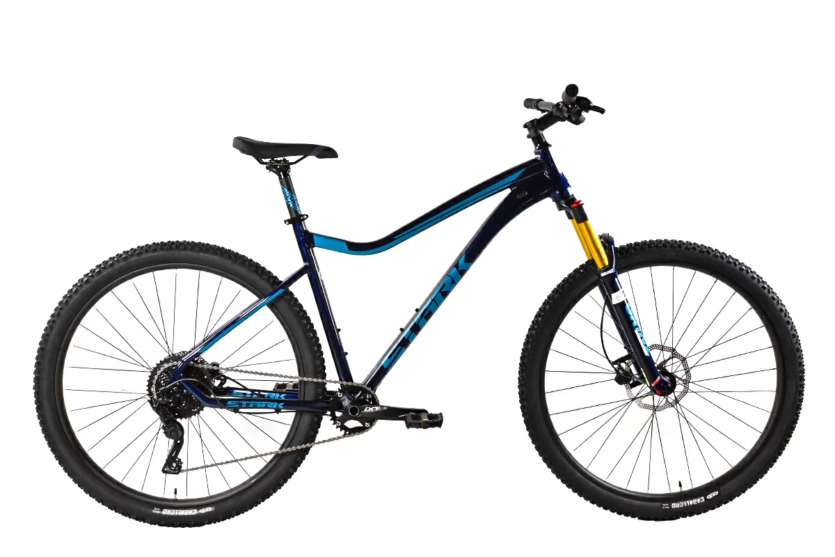 Реальное фото Велосипед Stark Tactic 29.5 HD (2024) темно-синий/темно-бирюзовый от магазина Спортев
