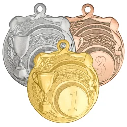 Комплект медалей MZ 44-65 (G,S,B) (D-65мм, D-25мм, s-2,5мм)