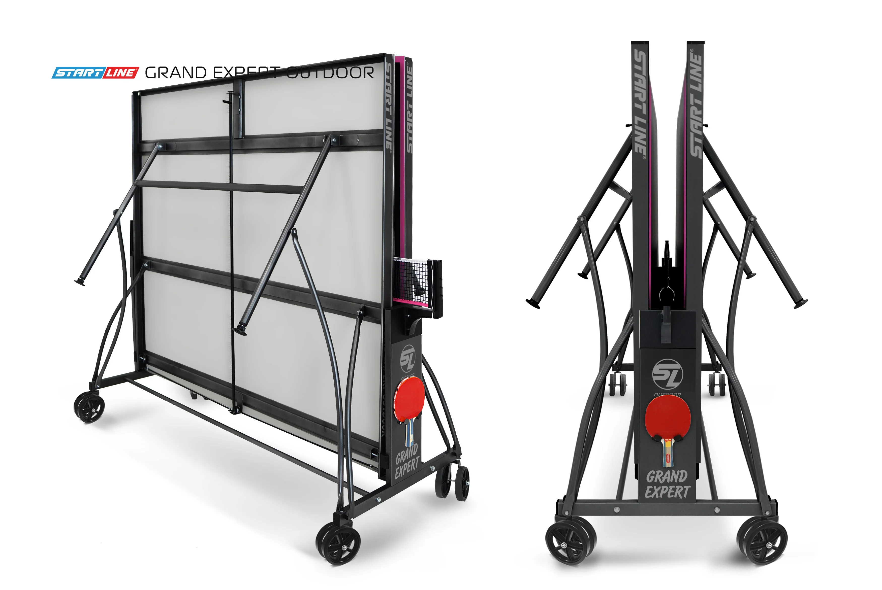 Реальное фото Стол теннисный GRAND EXPERT 4 Всепогодный Black от магазина Спортев