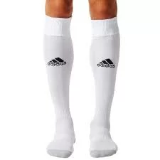Реальное фото Гетры футбольные Adidas Milano Sock белый/черный E19300 от магазина СпортЕВ