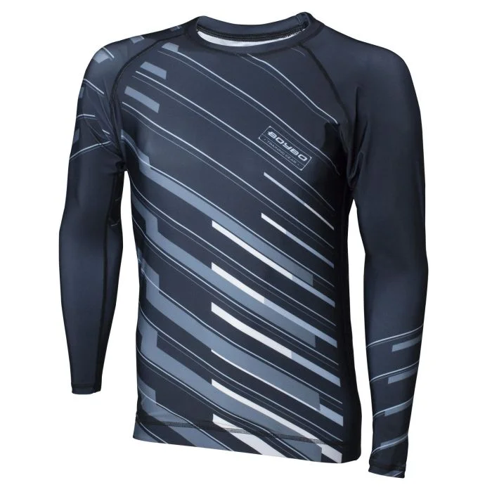 Реальное фото Рашгард BoyBo Movement grey MMA взрослый  6866 от магазина Спортев