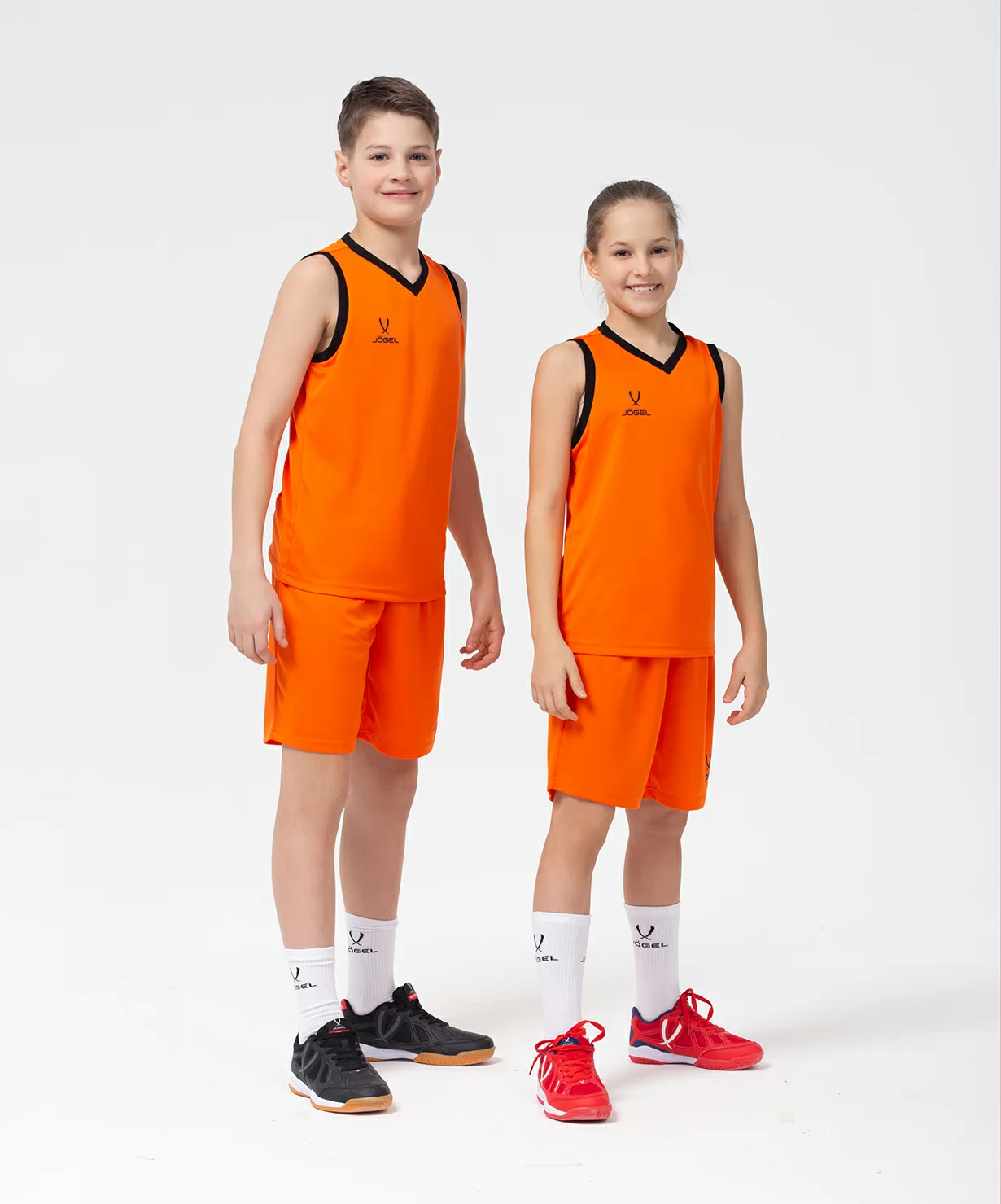 Реальное фото Шорты баскетбольные Camp Basic, оранжевый, детский Jögel от магазина СпортЕВ