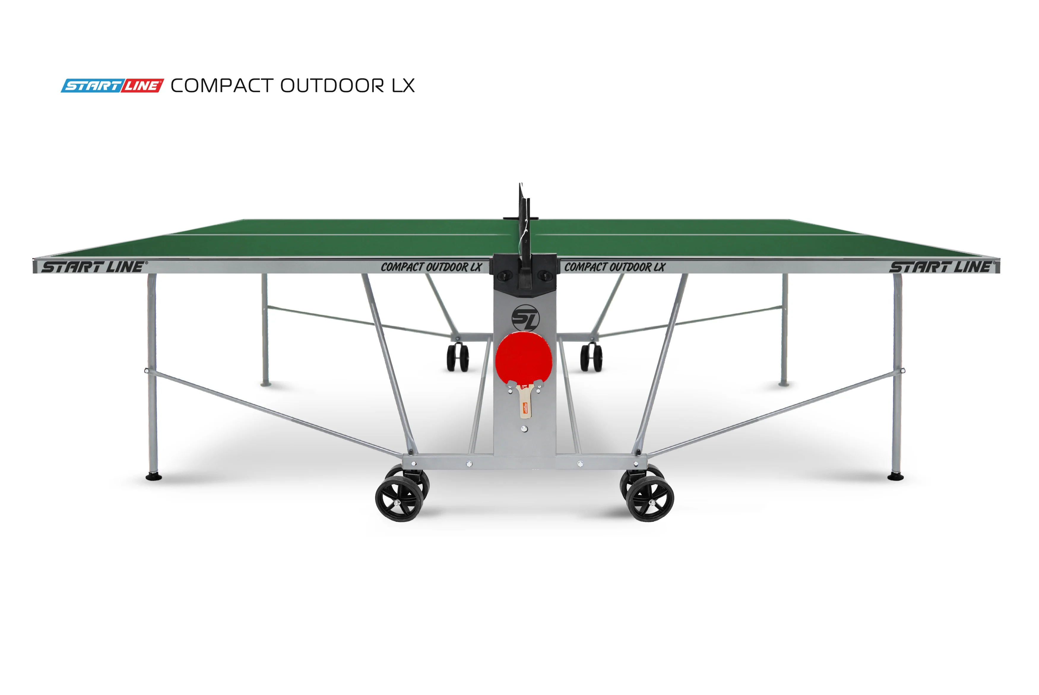 Реальное фото Стол теннисный Compact-2 LX Всепогодный Зелёный NEW от магазина Спортев