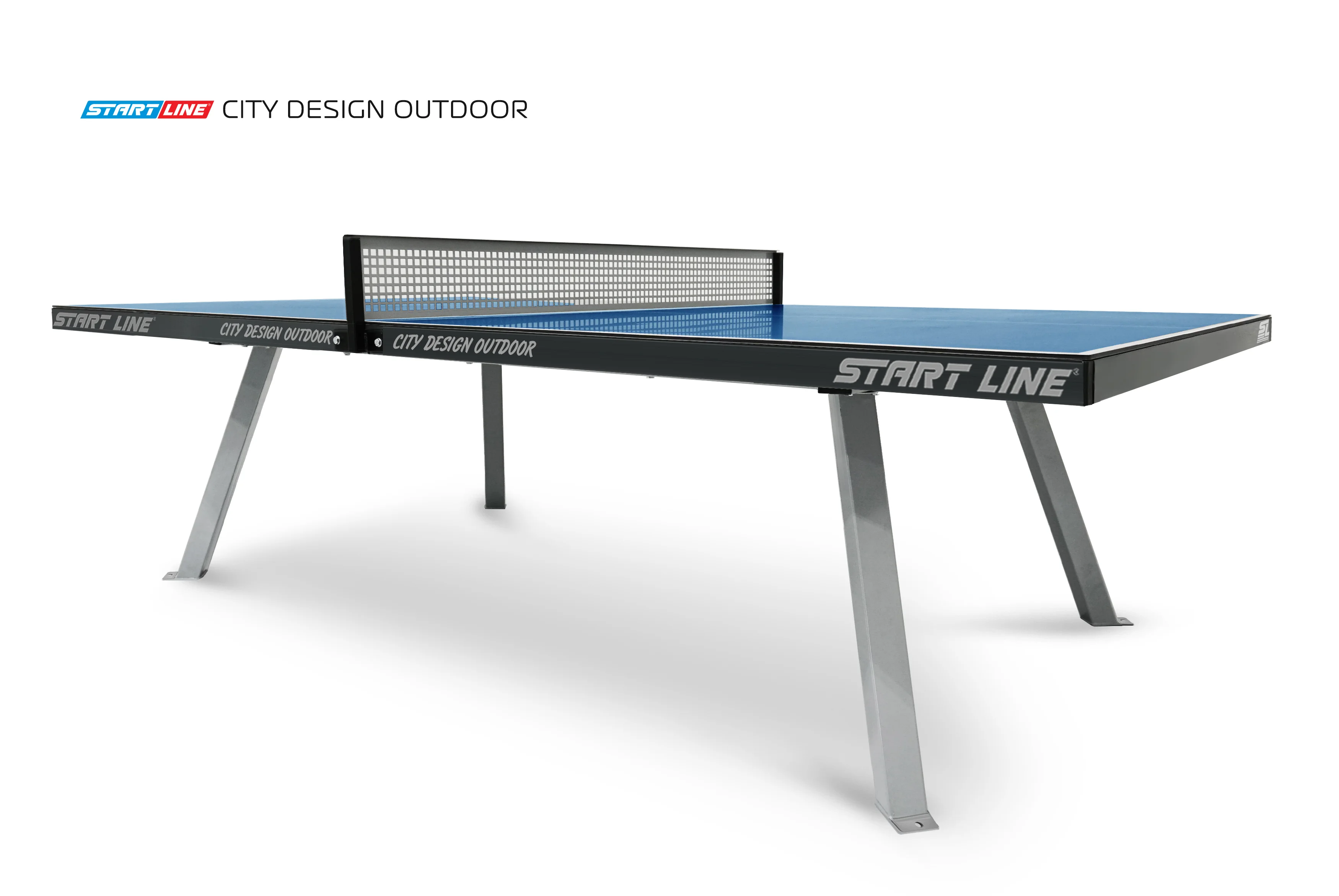 Реальное фото Стол теннисный City DESIGN Всепогодный Синий от магазина Спортев