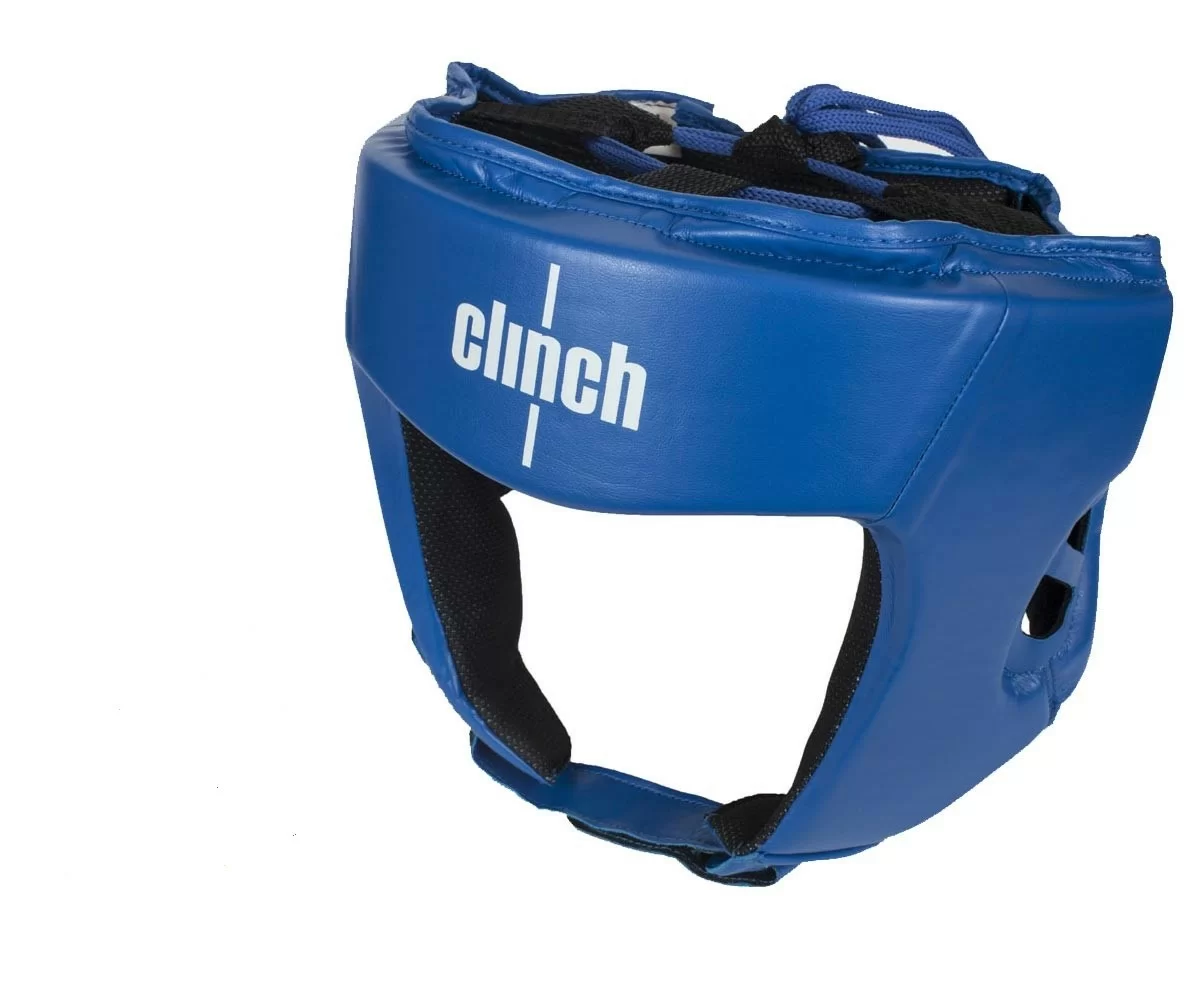 Реальное фото Шлем боксерский Clinch Olimp синий C112 от магазина СпортЕВ