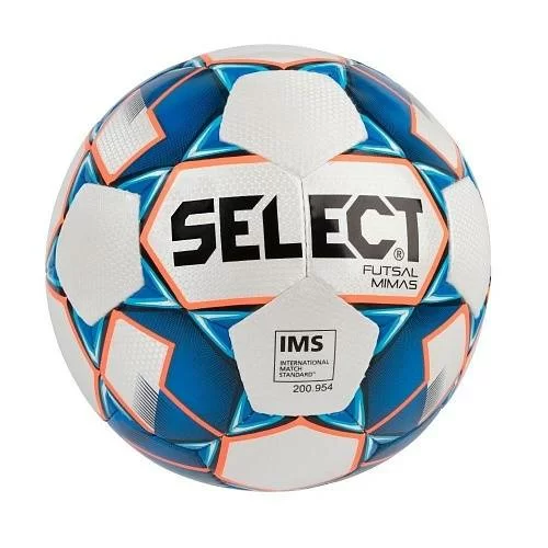 Реальное фото Мяч футзальный Select Futsal Mimas №4 IMS 32 п. гл. ПУ руч.сш.  бел-гол-оранж 852608-003 от магазина СпортЕВ