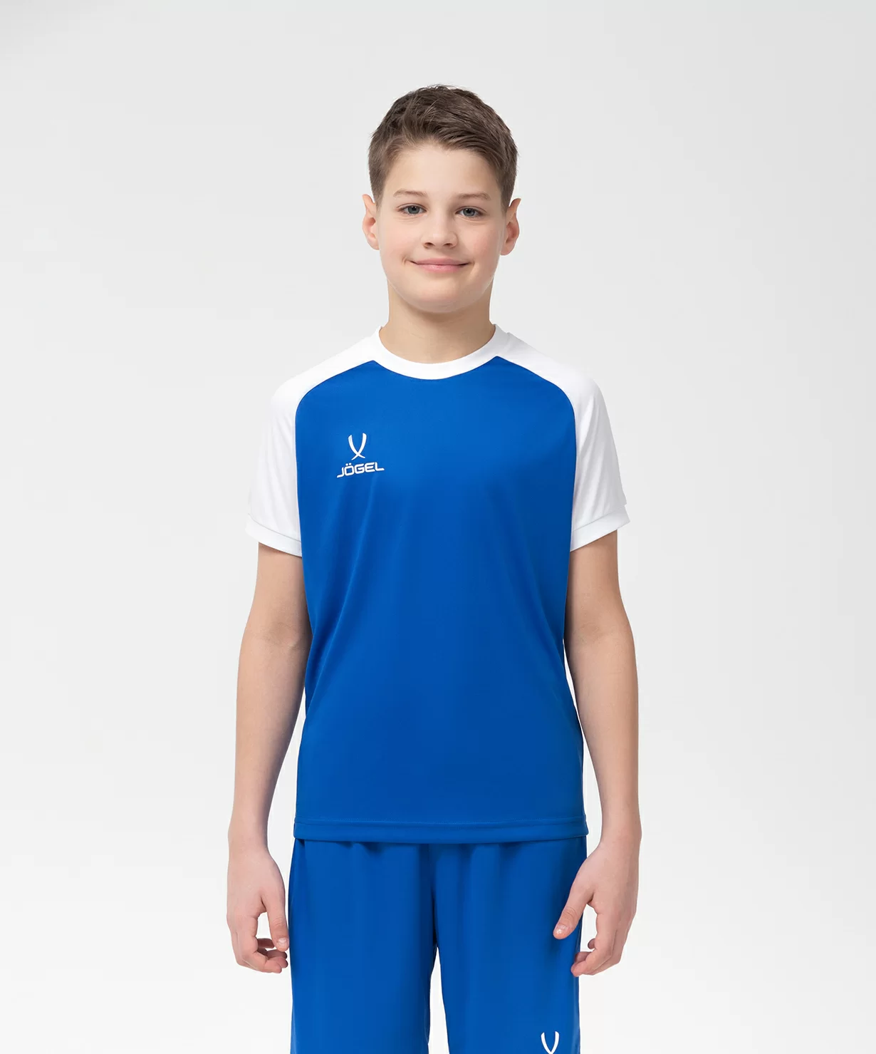 Реальное фото Футболка игровая CAMP Reglan Jersey, синий/белый, детский Jögel от магазина Спортев