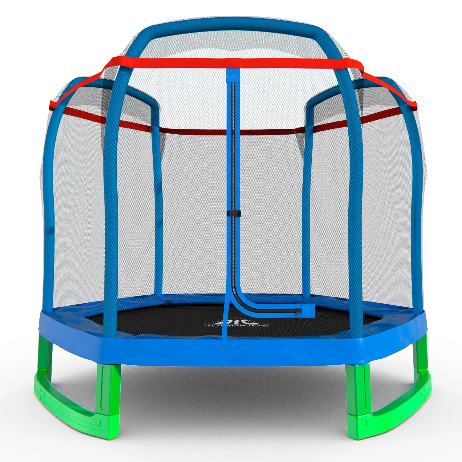Реальное фото Батут DFC JUMP KIDS 7' синий, сетка (210см) 7FT-JD-B от магазина Спортев