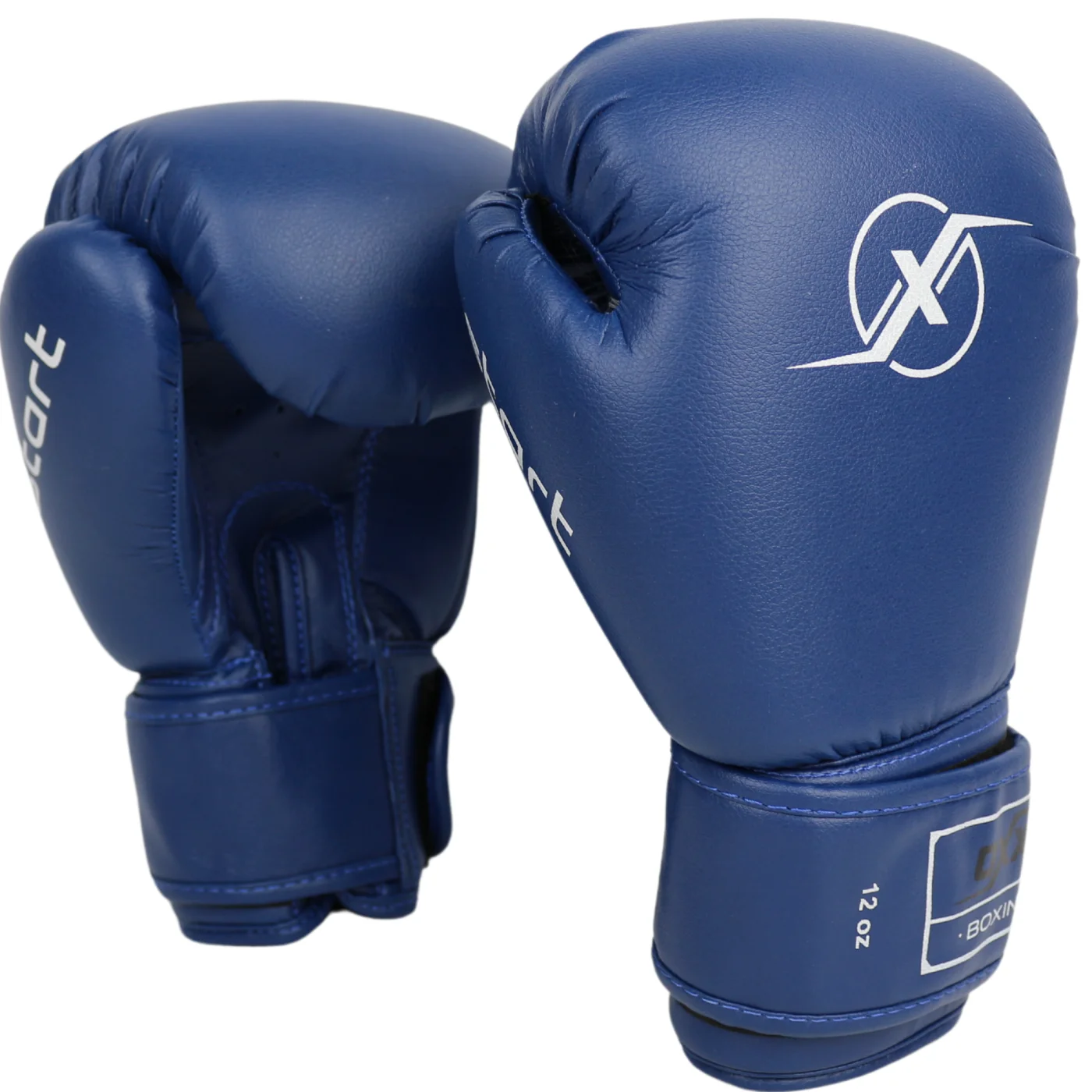 Реальное фото Перчатки боксерские OxxFire Start синие 4493 от магазина Спортев