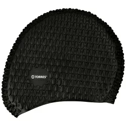 Шапочка для плавания Torres Bobbles силикон черный SW-12204BK