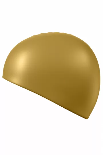 Реальное фото Шапочка для плавания Mad Wave Standard Silicone Cap золото 9973 0 18 от магазина Спортев