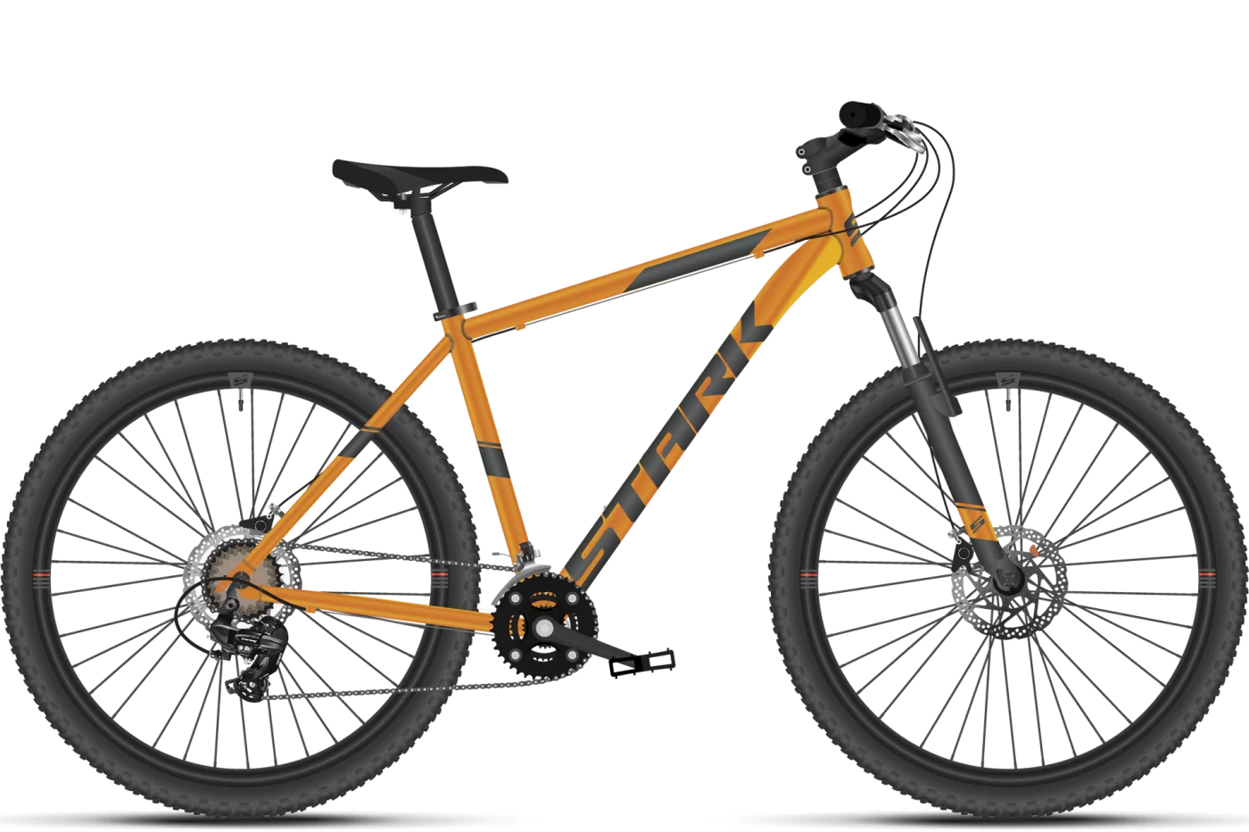 Реальное фото Велосипед Stark Hunter 29 2 HD (2021) оранжевый/серый от магазина СпортЕВ