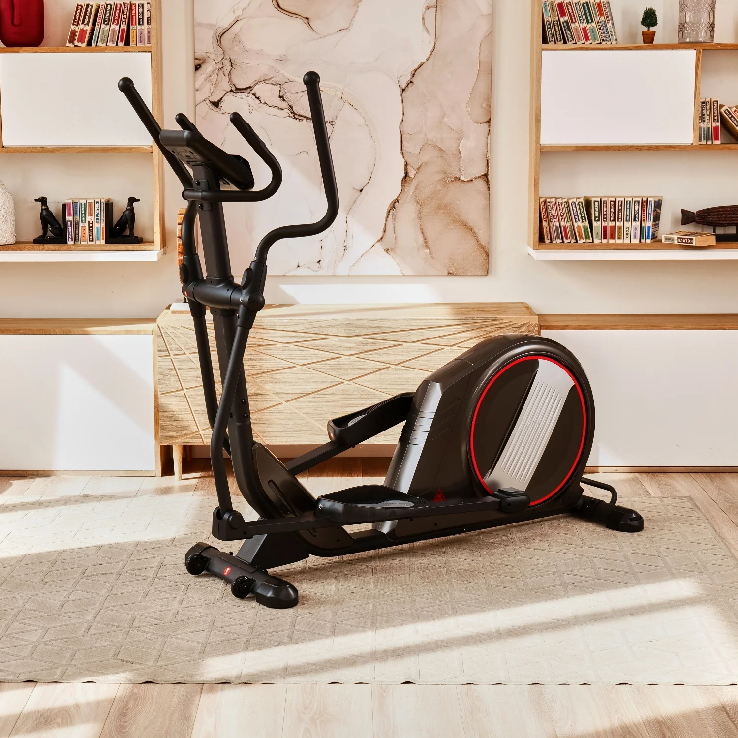 Реальное фото Эллиптический тренажер DFC E97602 магн.эл.привод от магазина Спортев