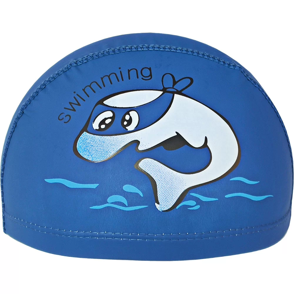 Реальное фото Шапочка для плавания E41277 Дельфин ПУ т.синяя 198-027 10021841 от магазина СпортЕВ
