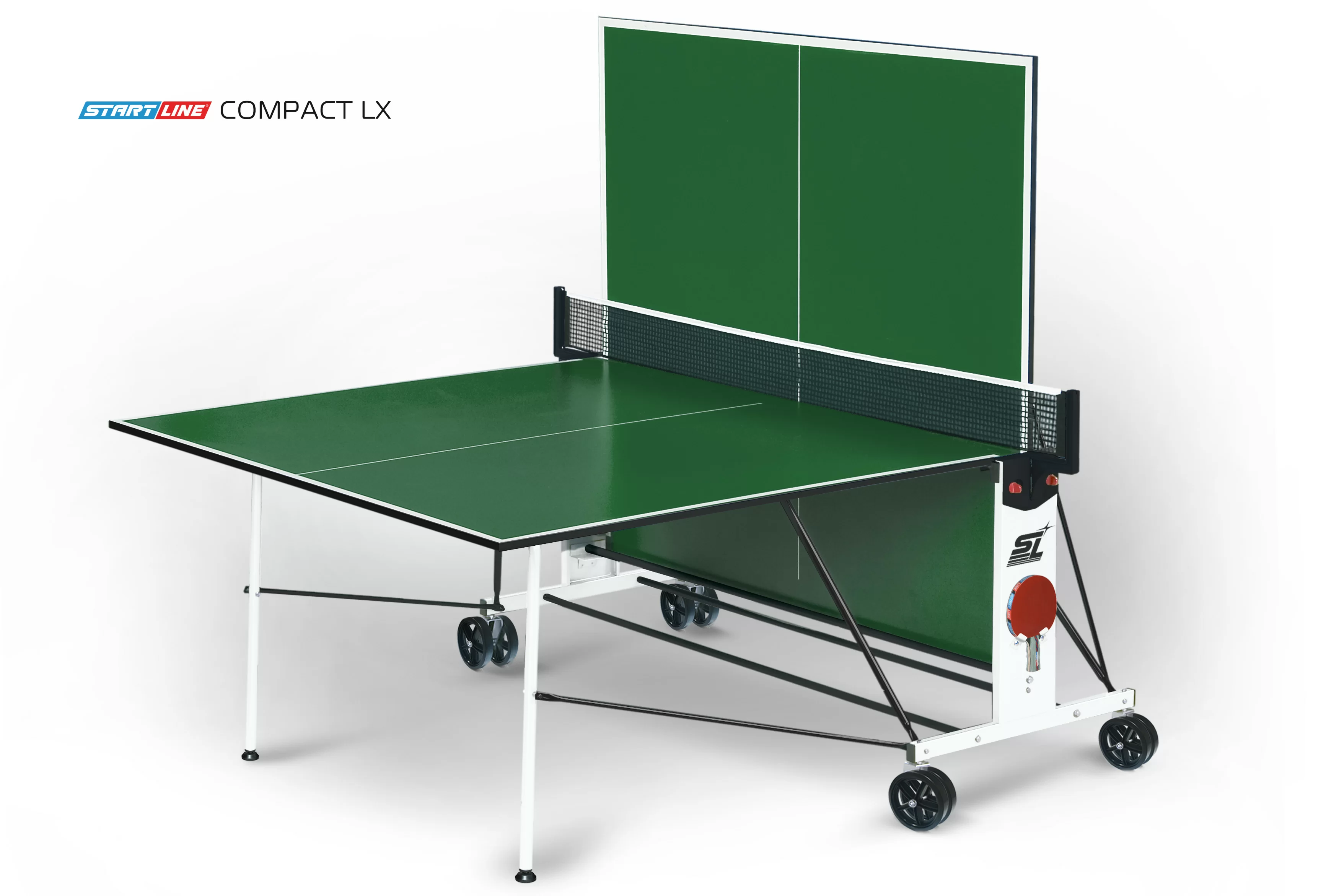 Реальное фото Теннисный стол Start Line Compact LX green от магазина СпортЕВ
