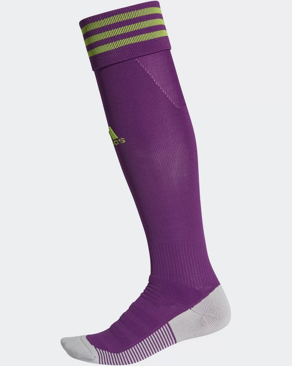 Реальное фото Гетры футбольные Adidas AdiSock 18 фиолет/зеленый FK7256 от магазина СпортЕВ