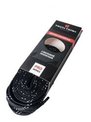 Шнурки хоккейные 305 см с пропиткой TechTeam черные 14934