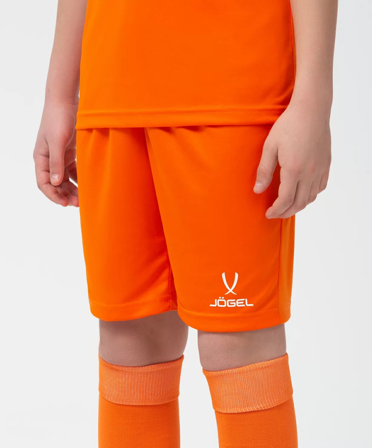 Реальное фото Шорты игровые CAMP Classic Shorts, оранжевый/белый, детский Jögel от магазина Спортев