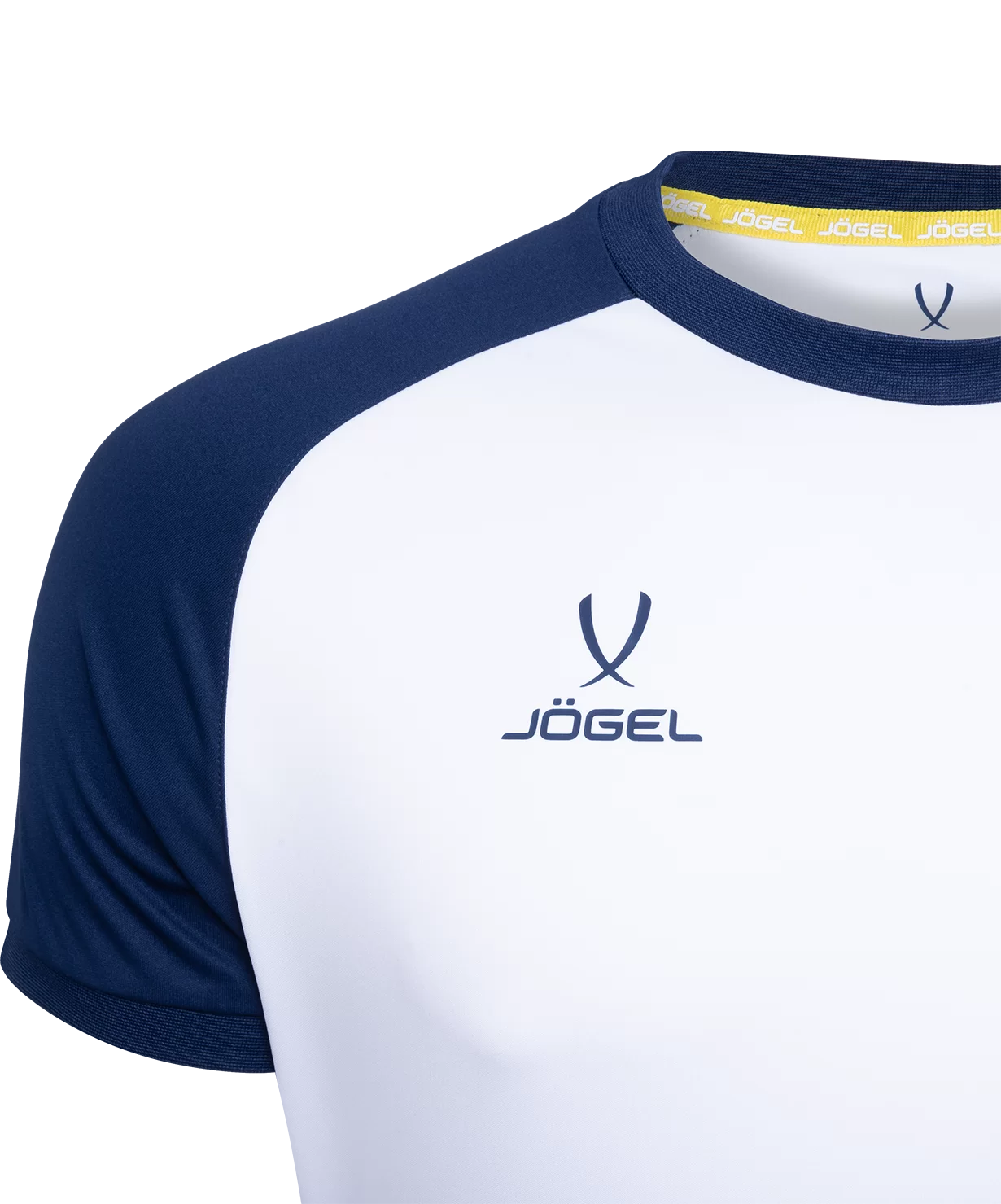 Реальное фото Футболка игровая CAMP Reglan Jersey, белый/темно-синий Jögel от магазина Спортев
