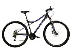 Велосипед Stark Slash 29.1 D (2024) черный металлик/сиреневый, серый