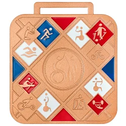 Медаль MZP 525-90/GM адаптивный спорт (75х68мм, s-2 мм)