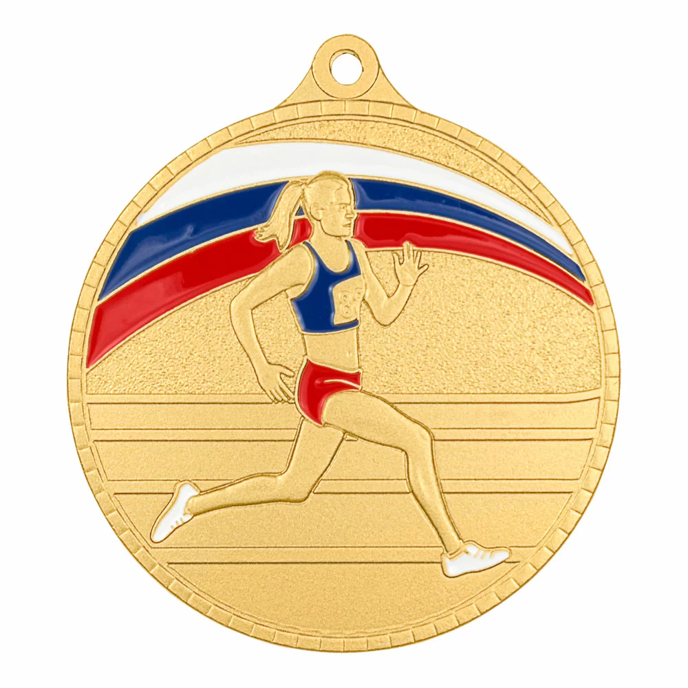Реальное фото Медаль MZP 593-55/G бег жен (D-55мм, s-2 мм) от магазина Спортев