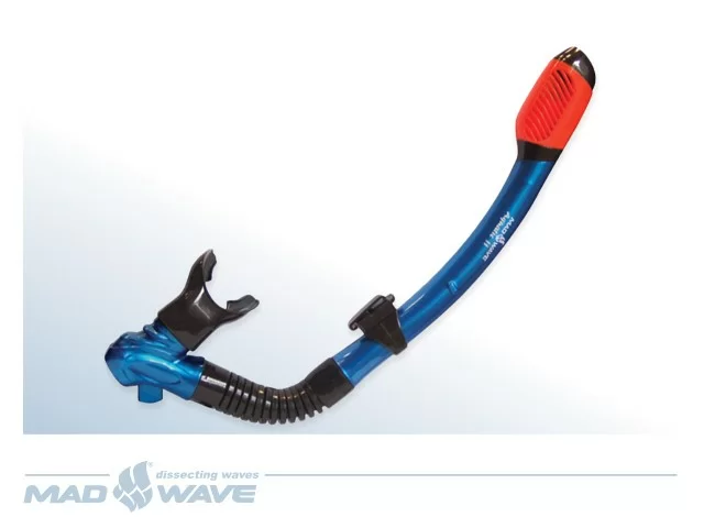 Реальное фото Трубка для плавания Mad Wave Aquatic II голубой металлик M0628 01 0 15W от магазина СпортЕВ