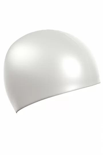 Реальное фото Шапочка для плавания Mad Wave Standard Silicone Cap белый 9973 0 02 от магазина Спортев