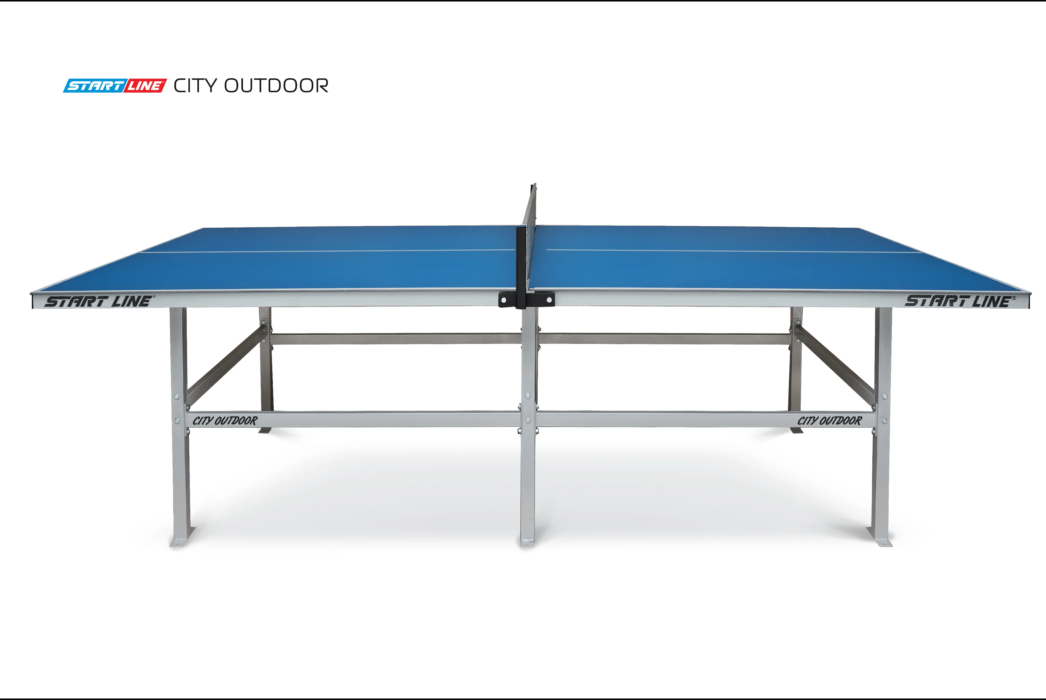 Реальное фото Стол теннисный City Всепогодный с сеткой Синий от магазина Спортев