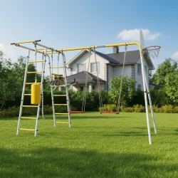 ROMANA Спорт Плюс 2 (желтый/серый) (с качелями гнездо 100см) 103.20.08+1.Д-26.27