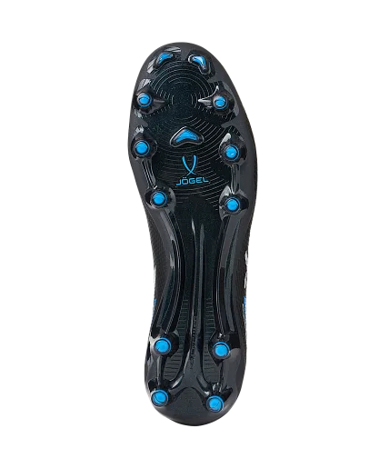 Реальное фото Бутсы Jogel Evofly FG Pro черный/голубой 4191 от магазина Спортев