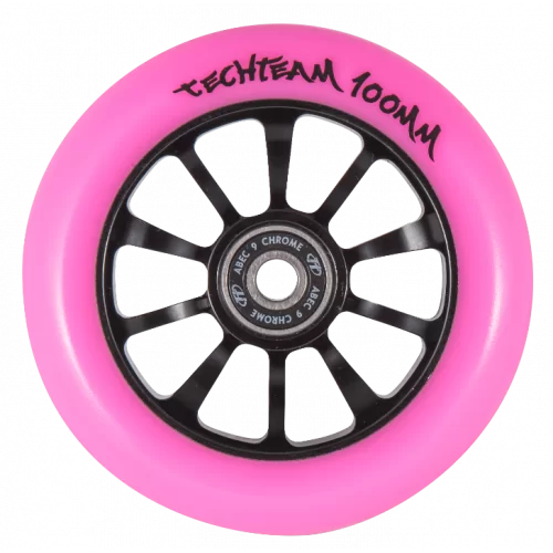 Реальное фото Колесо для самоката TechTeam X-Treme 100 мм Форма Winner pink от магазина СпортЕВ
