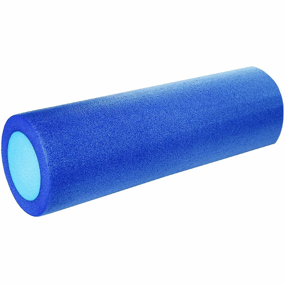 Реальное фото Ролик для йоги 45х15 см PEF100-45-X полнотелый синий/голубой 10021380 от магазина СпортЕВ