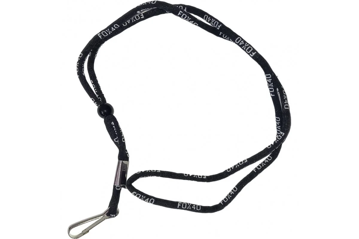 Реальное фото Ремешок Fox 40 на шею с карабином черный 10022076 от магазина Спортев