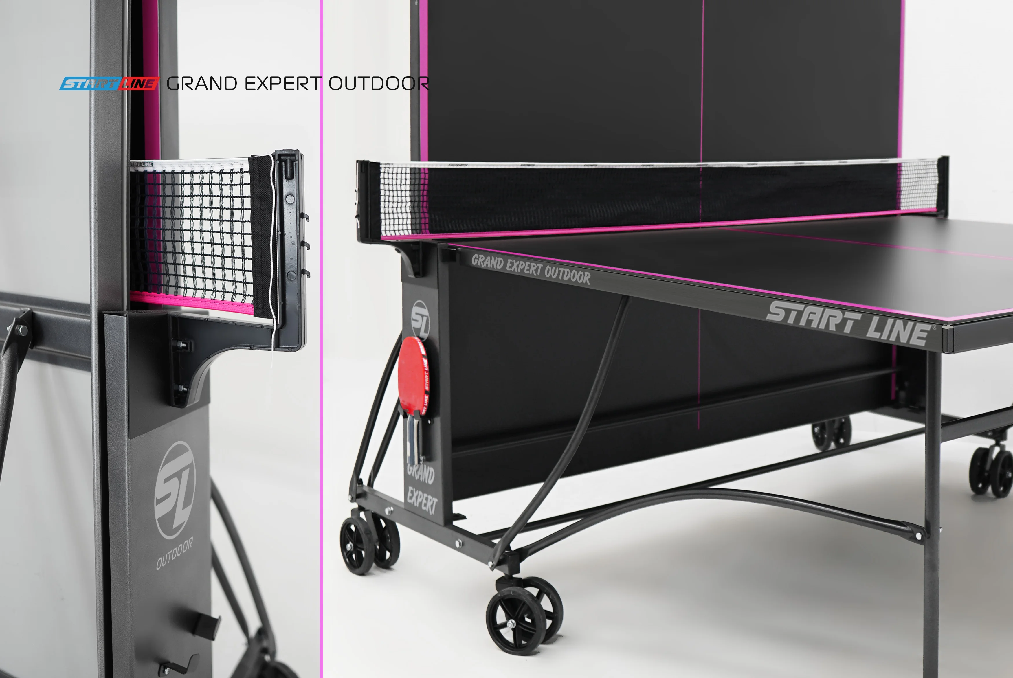 Реальное фото Стол теннисный GRAND EXPERT 4 Всепогодный Black от магазина Спортев