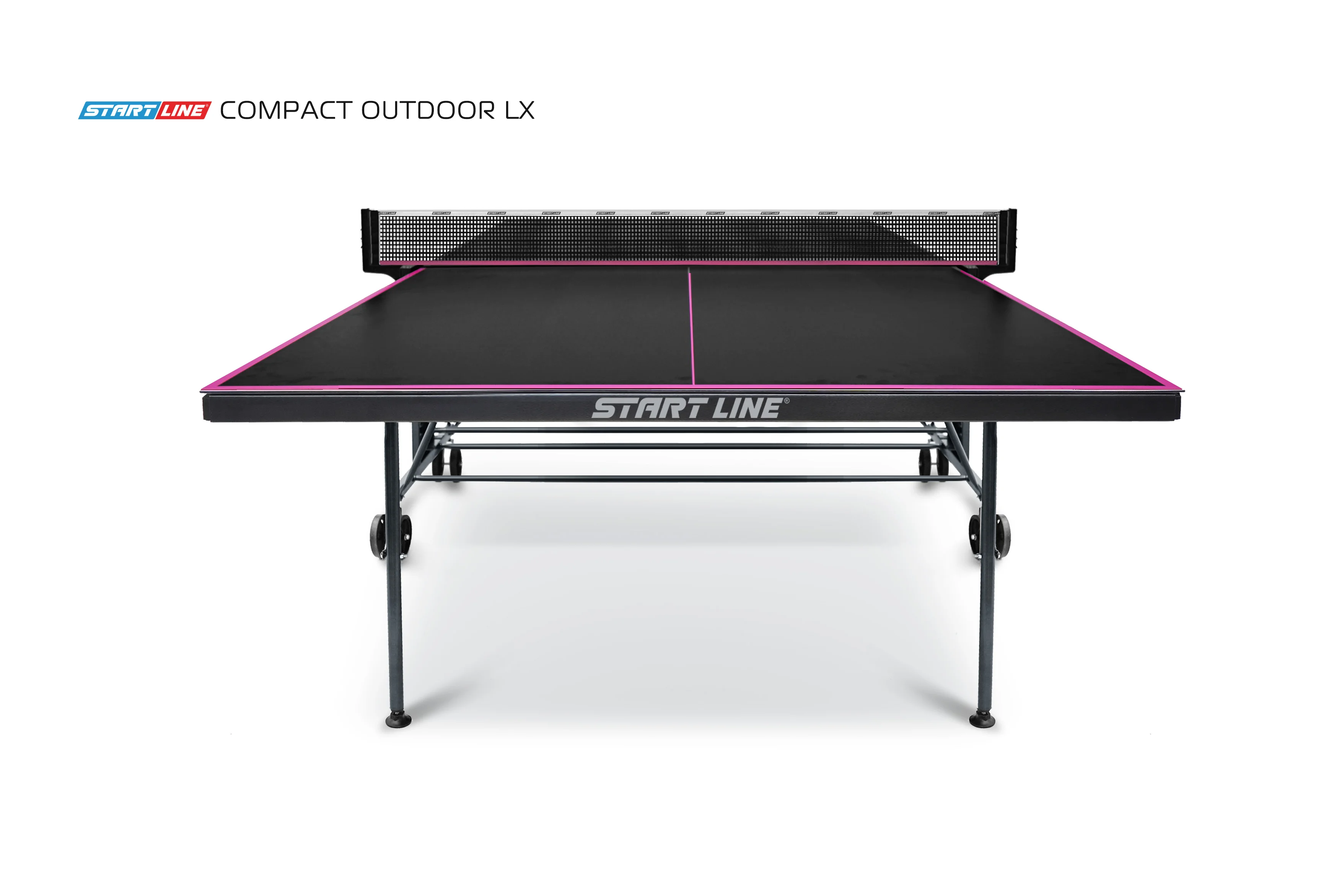 Реальное фото Стол теннисный Compact-2 LX  Всепогодный 6 black от магазина Спортев