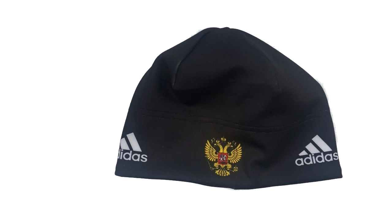 Реальное фото Шапка гоночная с лого Adidas черный от магазина Спортев