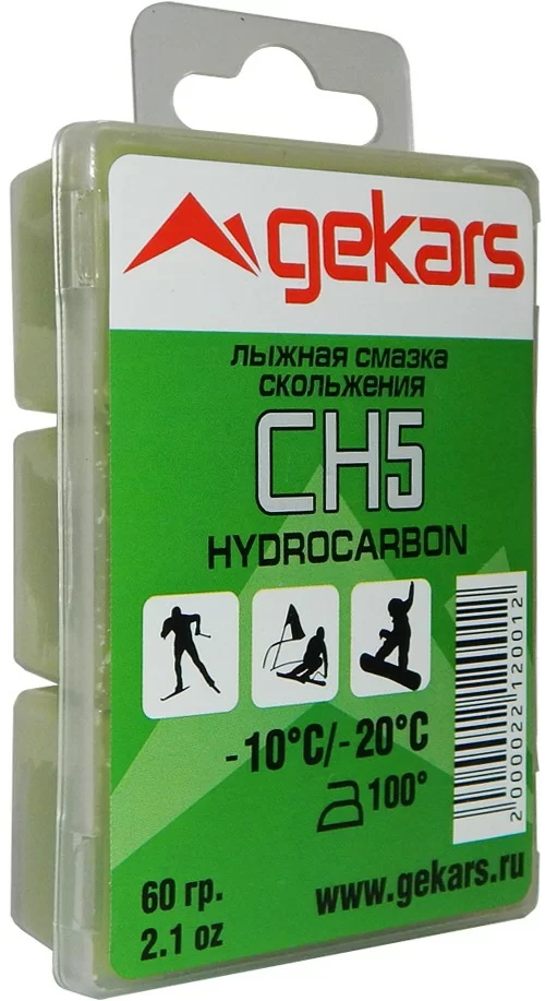 Реальное фото Парафин/мазь скольжения Gekars Pro Hydrocarbon СН5 -10..-20°С 60 г в пласт.упаковке 2498 от магазина Спортев