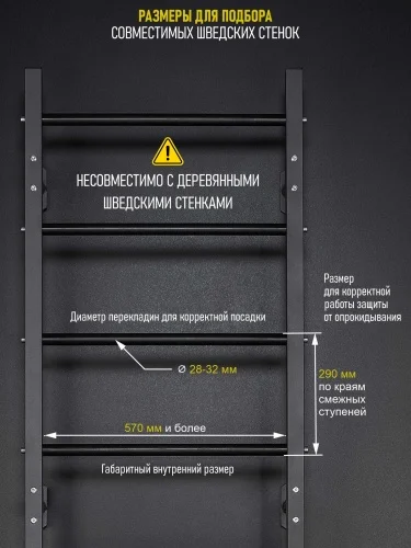 Реальное фото Шведская стенка 3-х составная графит ШСг-00012 от магазина Спортев