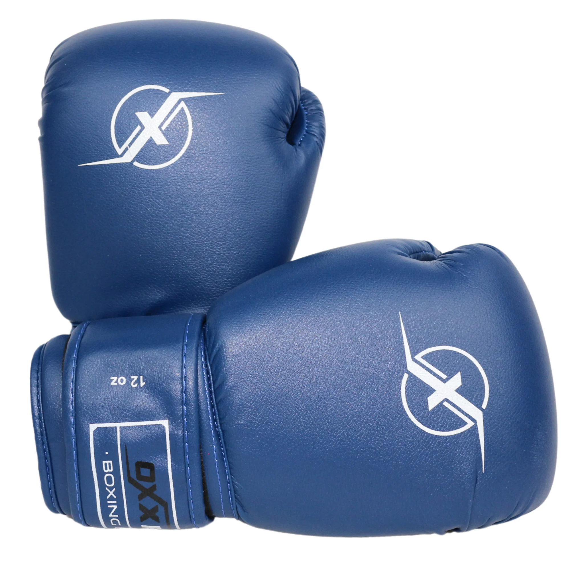 Реальное фото Перчатки боксерские OxxFire Start синие 4493 от магазина Спортев