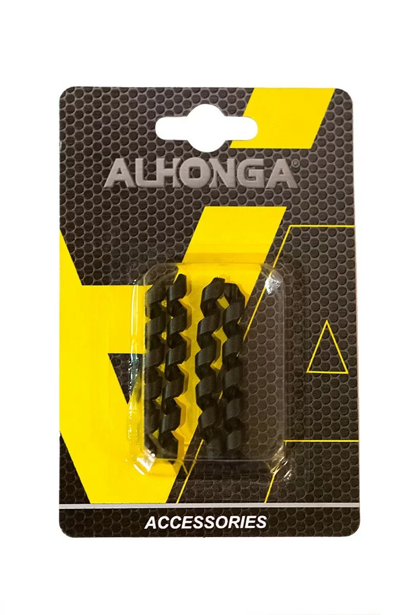 Реальное фото Накладка защитная на оболочку троса Alhonga  (4шт) черн. HJ-PX008-BK от магазина Спортев