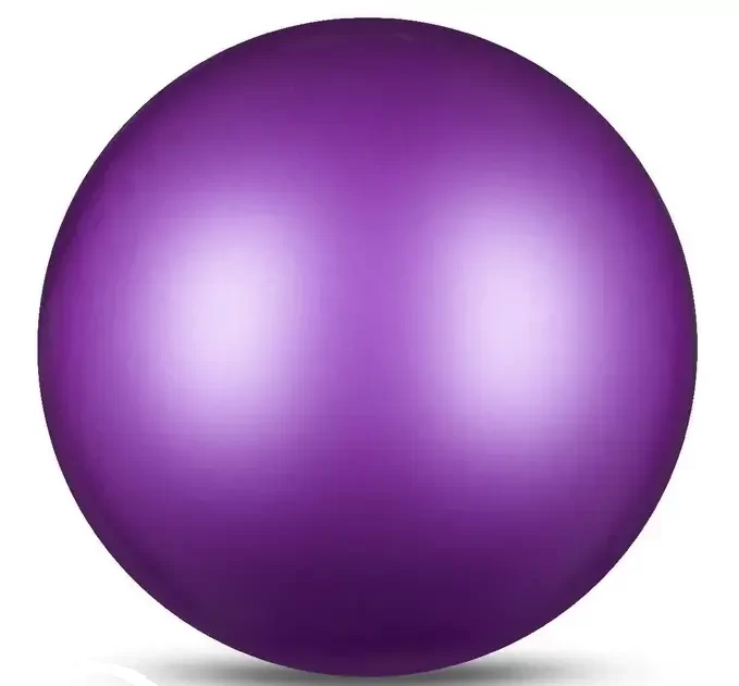 Реальное фото Мяч для художественной гимнастики 19 см 400 г Indigo металлик фиолетовый IN329 от магазина СпортЕВ