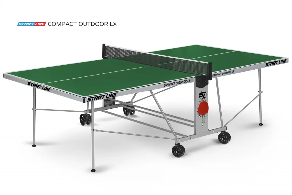 Реальное фото Стол теннисный Compact-2 LX  Всепогодный 6 Зеленый от магазина Спортев